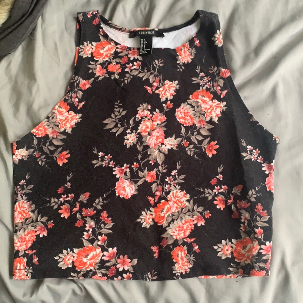 Forever 21: Floral Crop Top